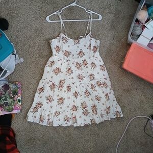 Floral White Dress